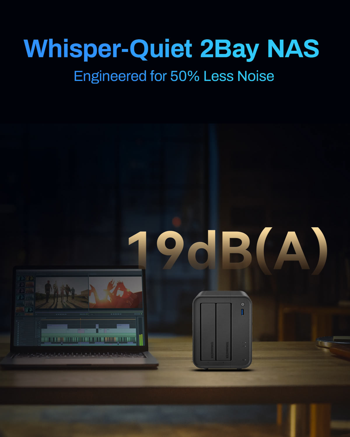 TERRAMASTER F2-425 NAS Storage 2Bay - N95 Quad-Core CPU, 2.5GbE
