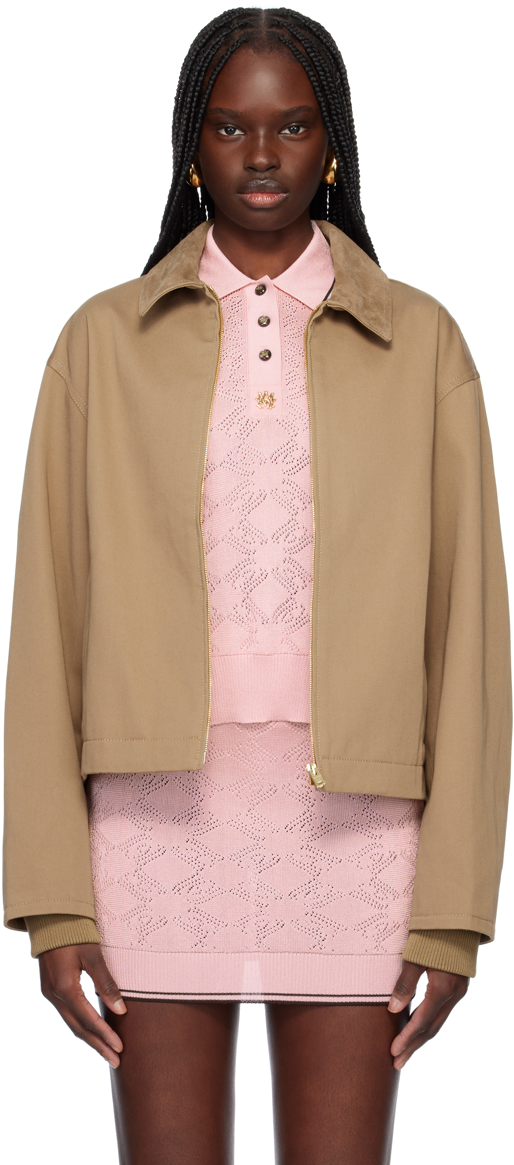 Brown MA Quad Work Jacket by AMIRI on Sale