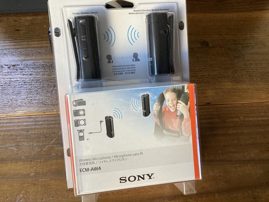 ★未使用/SONY/ソニー/ECM-AW4/ワイヤレスマイクロホン/付属品完備 この開放感・・・」低価格ワイヤレスマイク ECM-AW4の開封レビュー