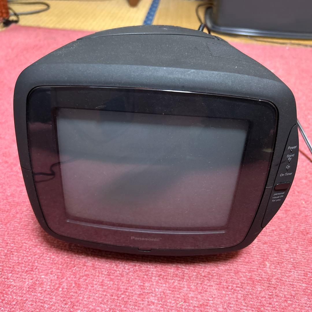 激レア 小型TV パナソニック カラーテレビ TH-8U4 ブラック - メルカリ