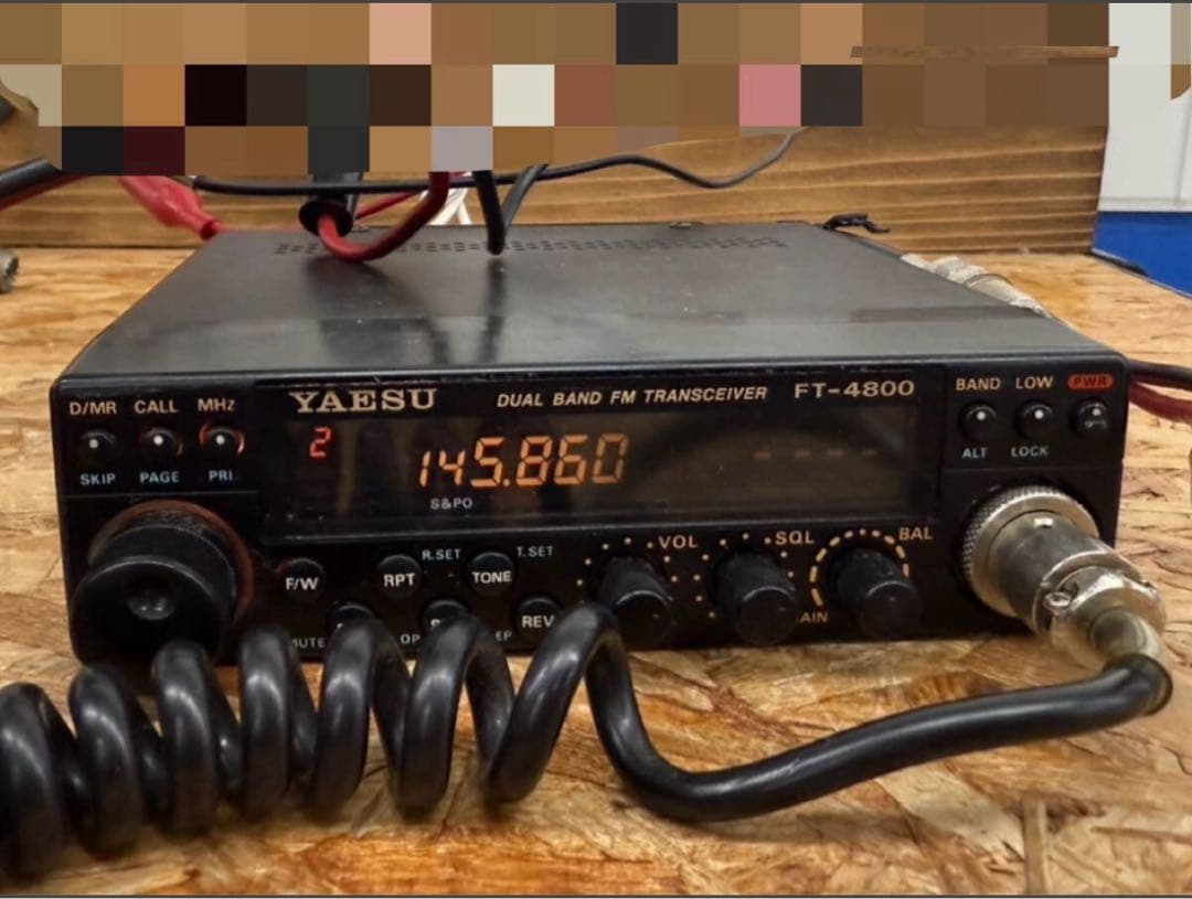 通電OK YAESU FMトランシーバー マイク付き　FT-4800 YAESU 通電OK YAESU FMトランシーバー マイク付き FT-4800