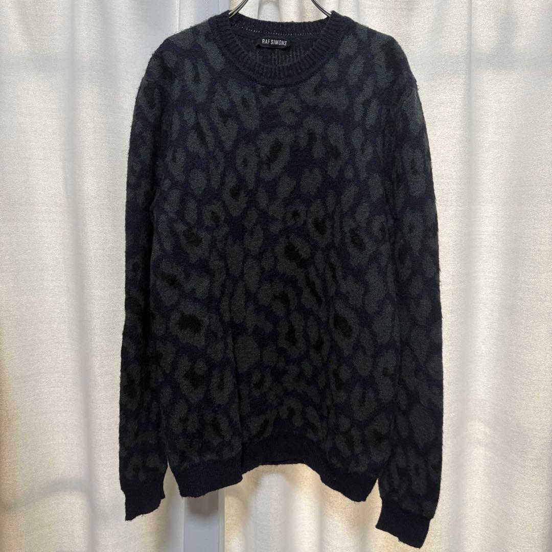 RAF SIMONS Archive レオパード モヘア ニット 03912b541c334d89be52a076a623ed